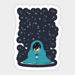 Keeping Warm n' Cozy Sticker